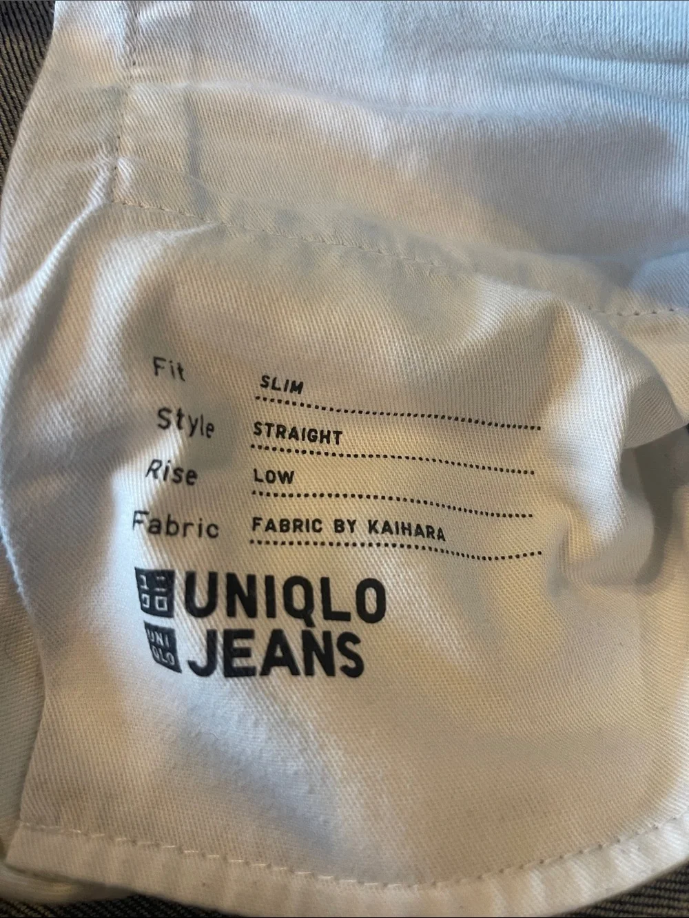 Uniqlo Men's Selvedge Red Stitch, Slim Straight Dark Indigo Jeans 35x32 - Picture 7 of 7